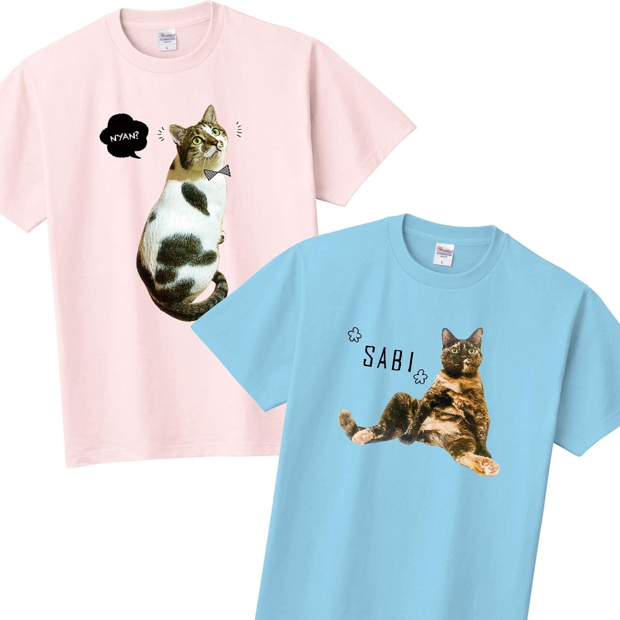 猫さん写真で作るカラーＴシャツ（猫 ネコ ねこ 愛猫写真で