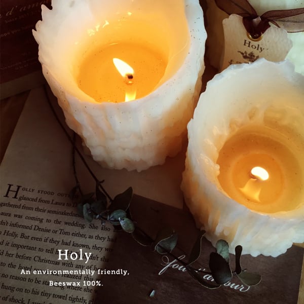 蜜蝋キャンドル　キャンドルスタンド　クリスマスキャンドル　キャンドルホルダー蜜蝋 Holy 蜜蝋キャンドル- Sサイズ | fou d'amour オンラインストア