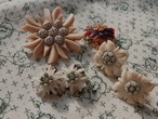 FRANCE ~1960’s Vintage celluloid Edelweiss earring