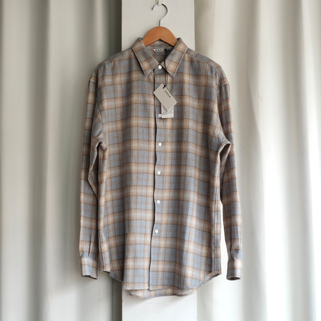 AURALEE 25AW AIRY WOOL CHECK SHIRT