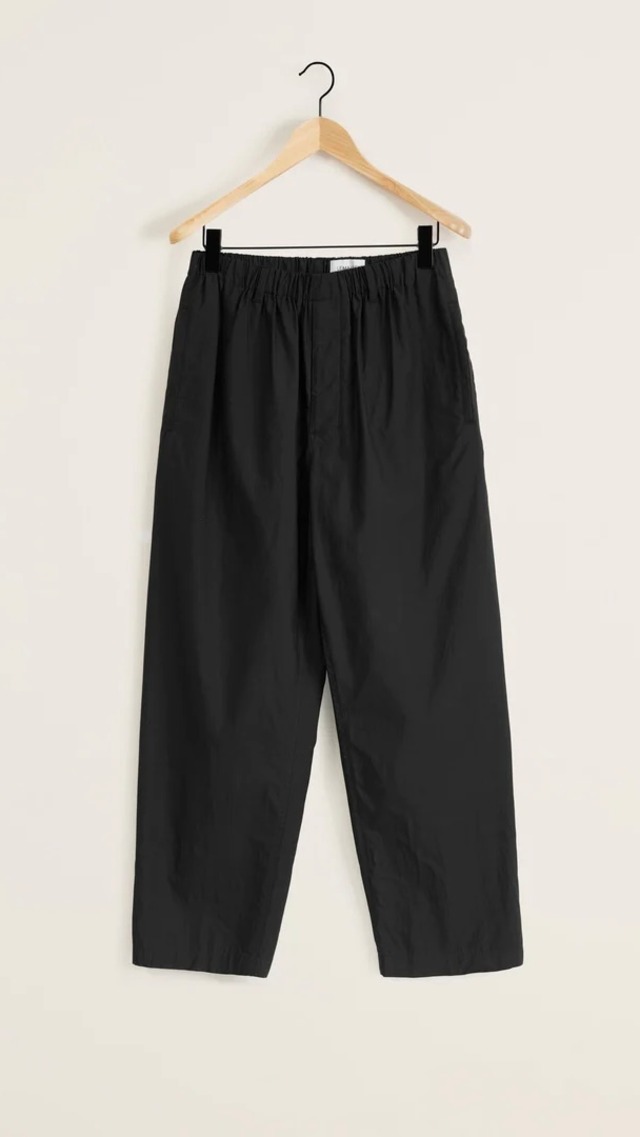 LEMAIRE -Relaxed Pants(WASHED COTTON SILK)- :BLACK