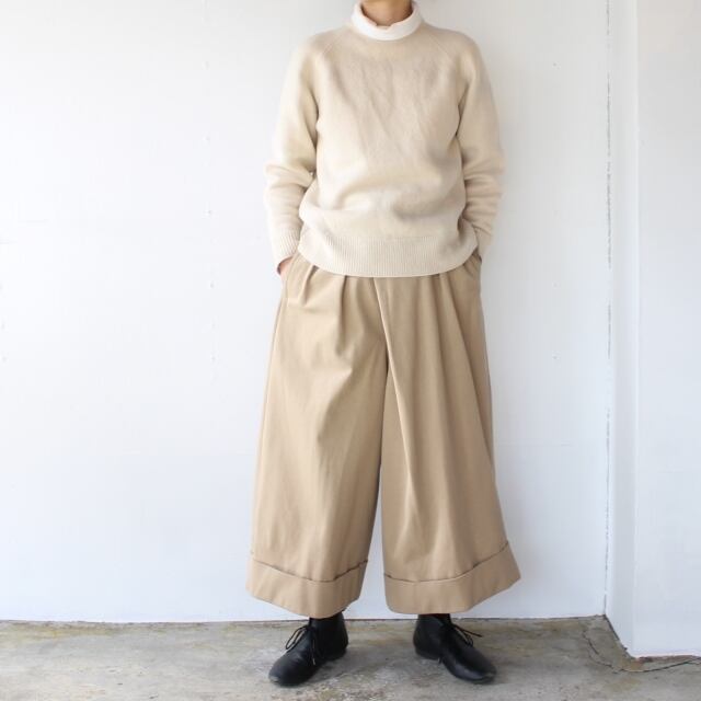 HAVERSACK キャバリーツイルキュロットパンツ Beige | C.COUNTLY