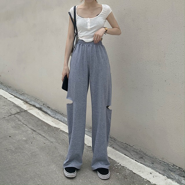 スタイルルーズカジュアルパンツ スプリングサマーストレッチウェスト ストリート エラスティック 伸縮 春物 夏物 ケッペル70315478708