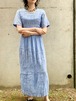 Vintage Sax Blue Embroidered Dress