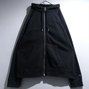 00s “RUSSELL” Black Logo Desgin Sweat Full Zip Parka