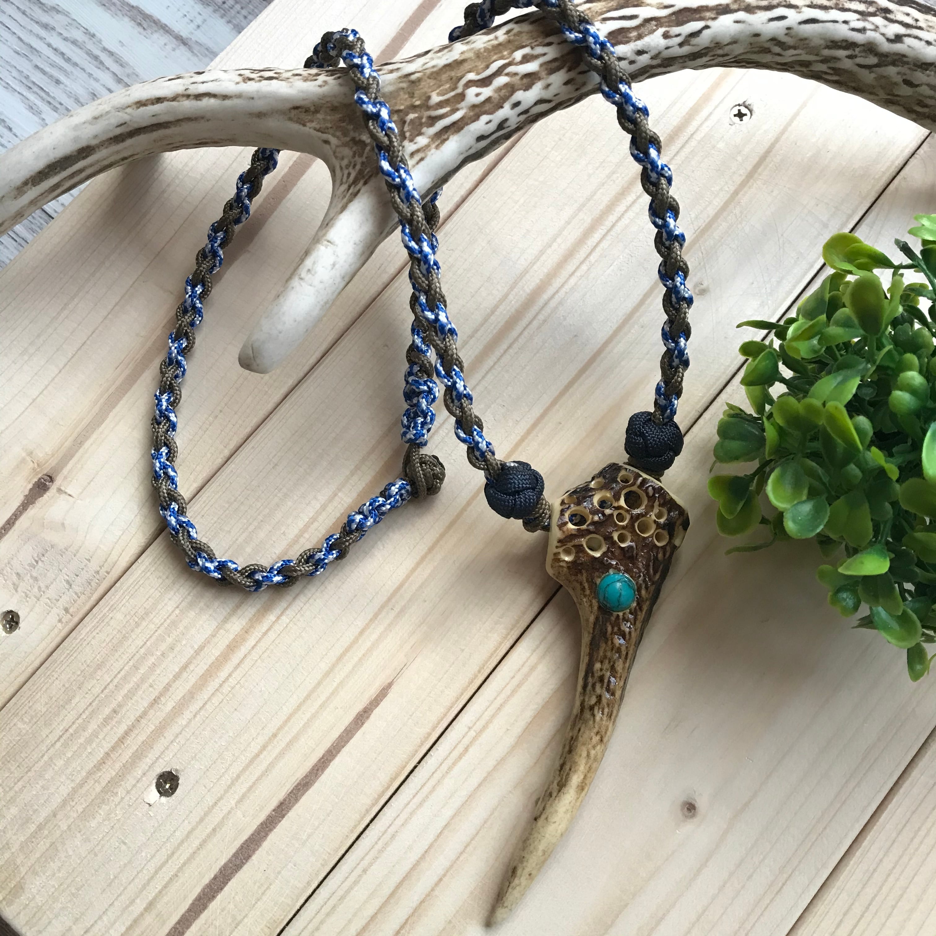 鹿の角(鹿角) ネックレス ターコイズ