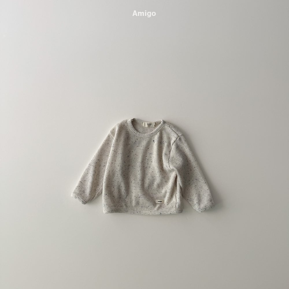 即納|amigo|ワッフル刺繍T