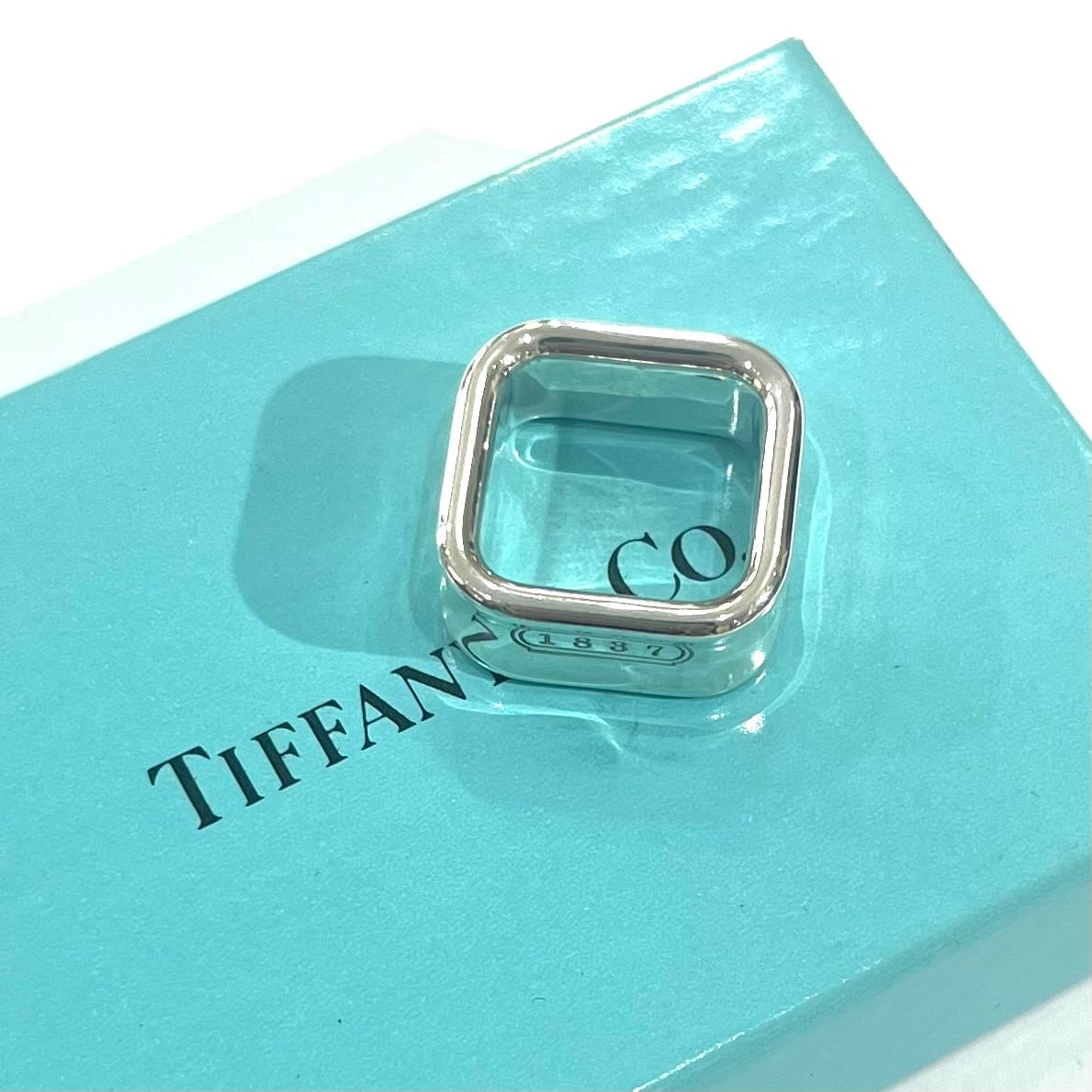 TIFFANY&CO.】【6-7号】2569 T&CO 1837 スクエアリング／シルバー925