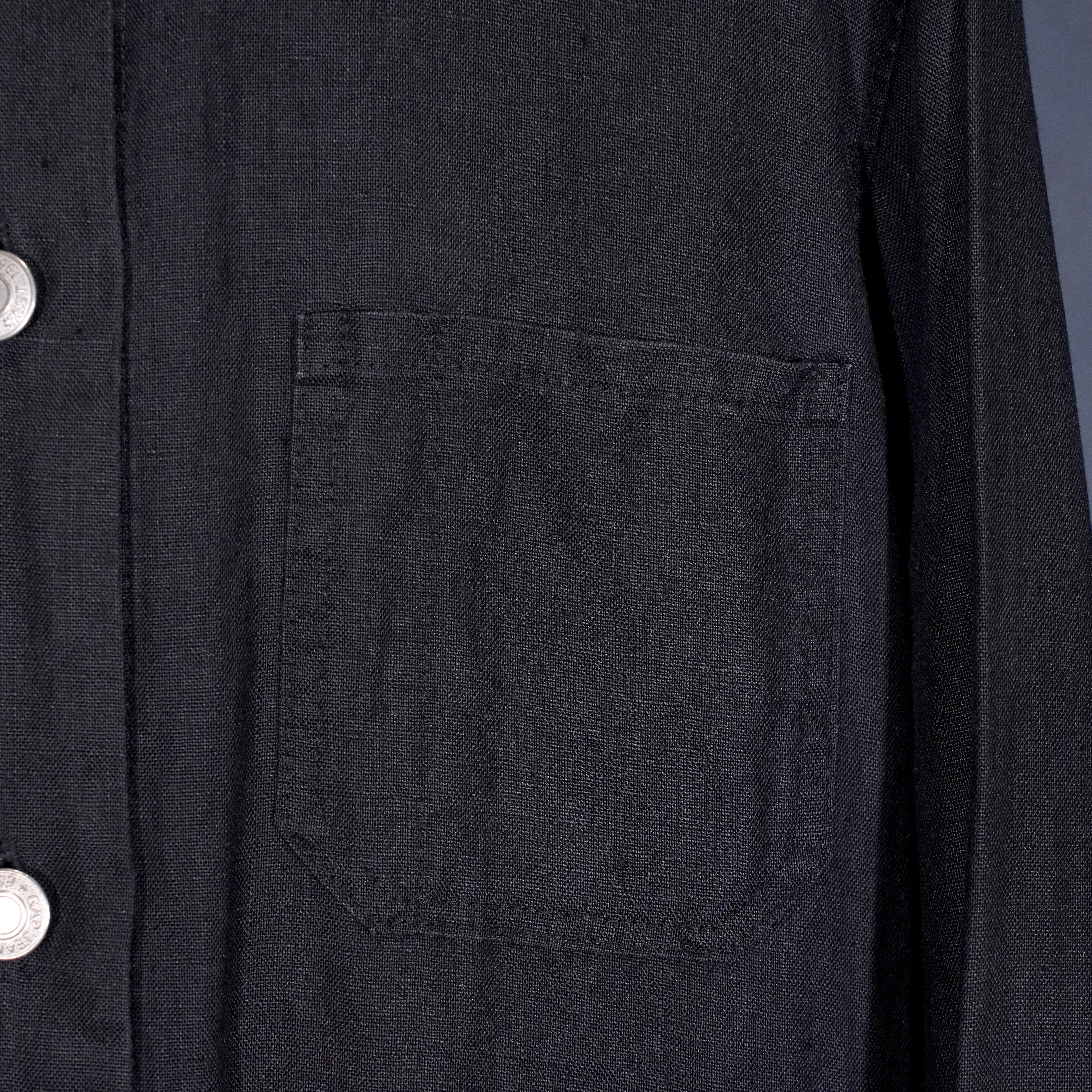 90's USA VINTAGE GAP NAVY COLOR LINEN COVERALL JACKET/90年代
