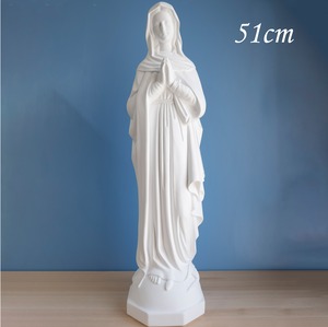天の元后なる聖母像【51cm】室内用単色仕上げ