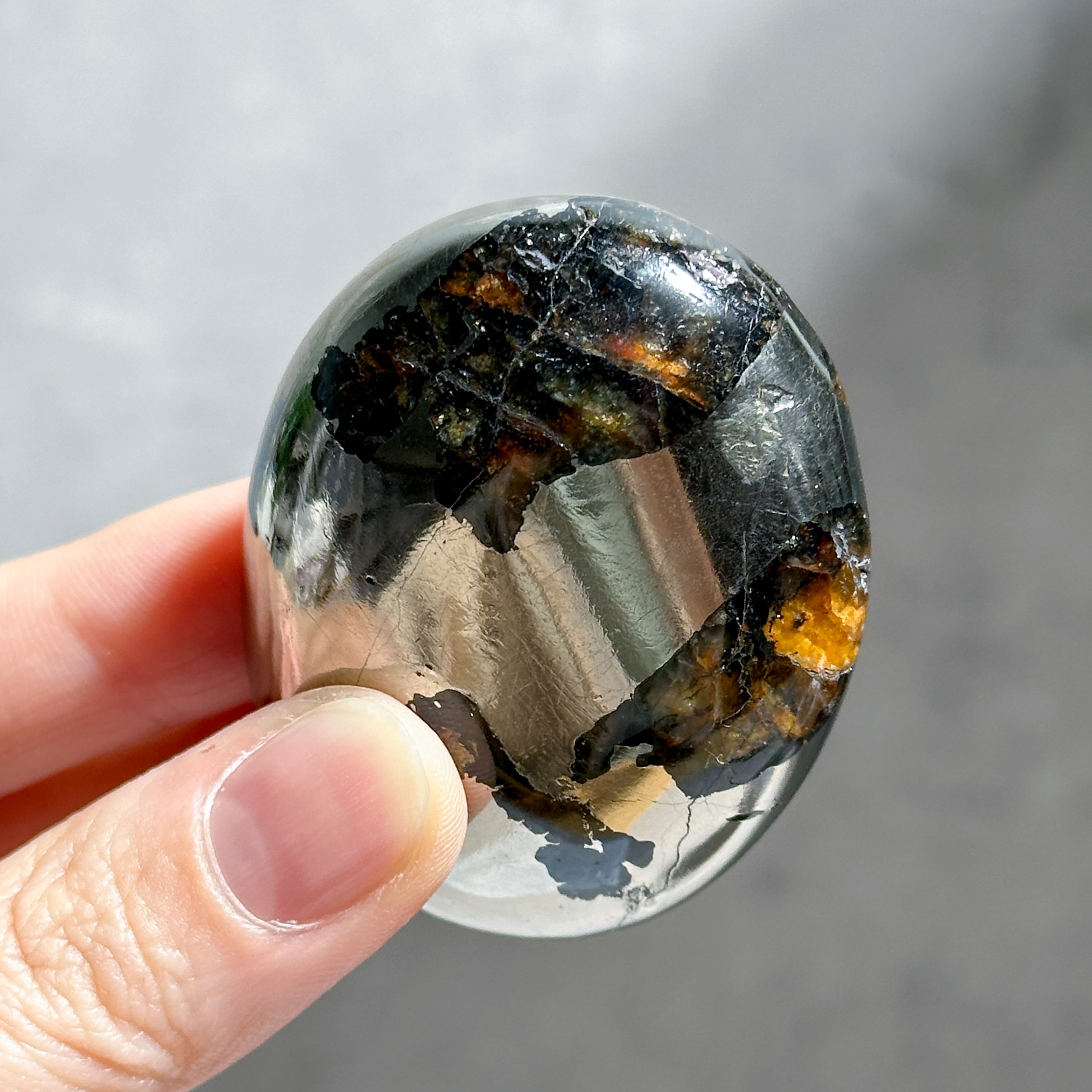 パイライト with クォーツ パーム25 ◇Pyrite with Quartz◇天然石