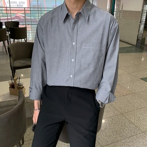 シンプルベーシックストライプシャツ　MT0080197