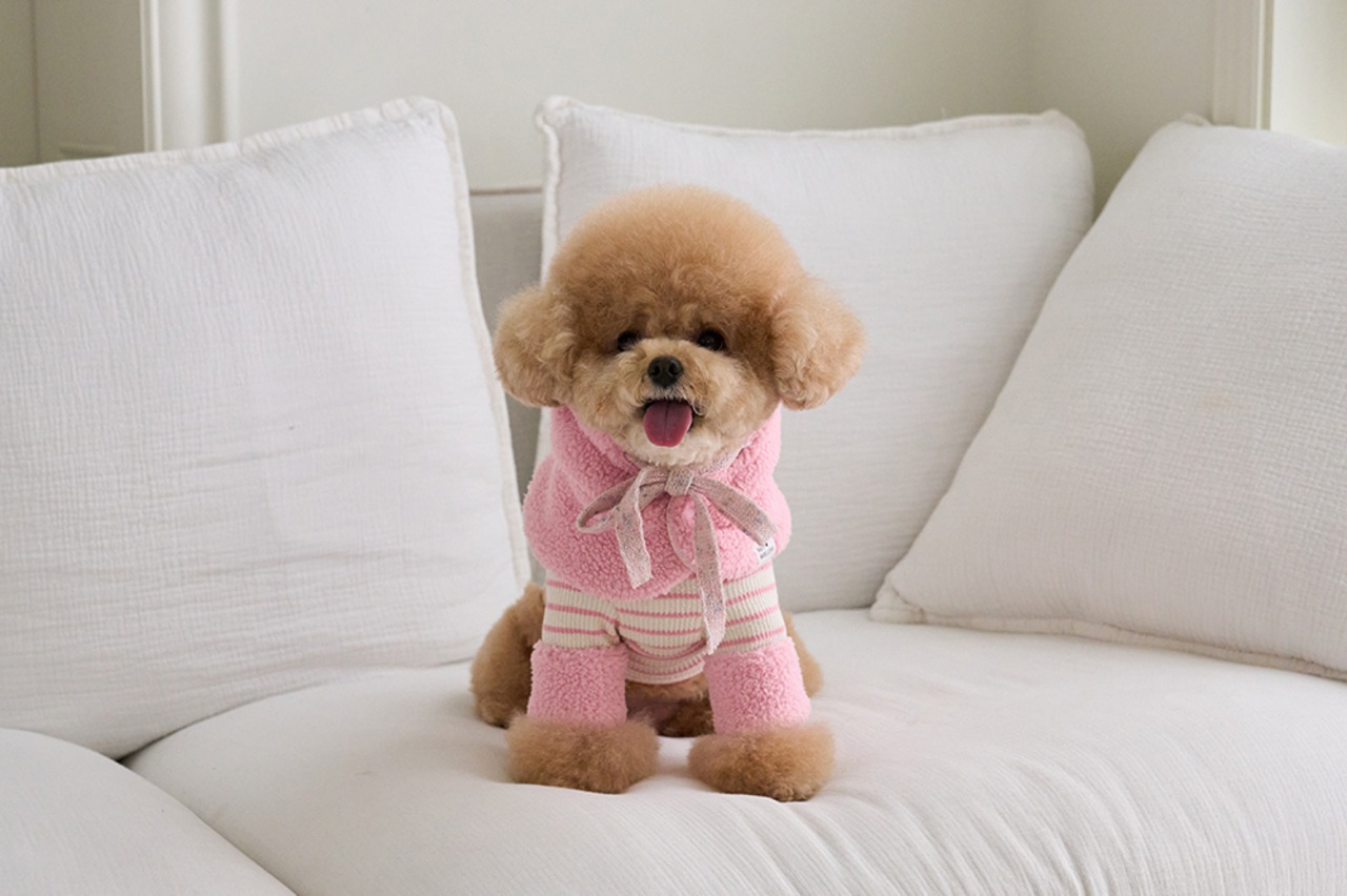 即納 【mabellefifi】ポグルフードケープ pink