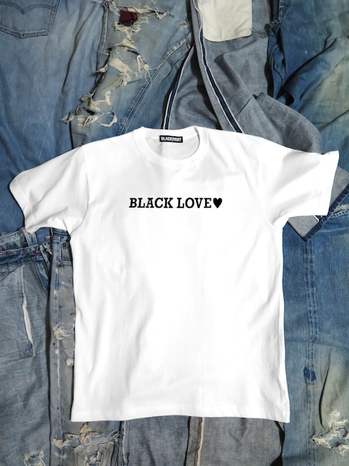 “BLACK LOVE❤︎” PRINTED WHITE TEE