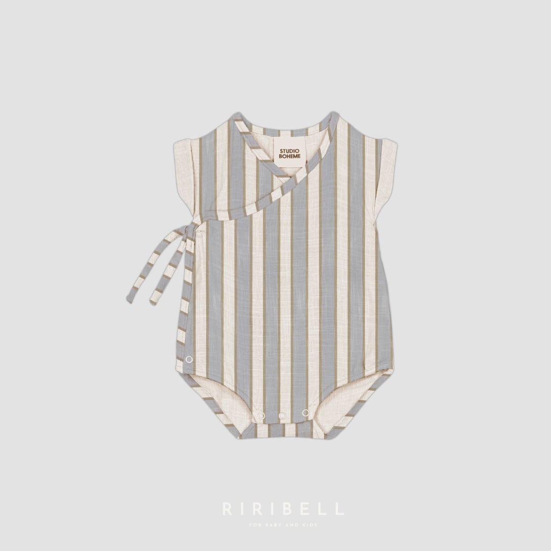 予約/送料無料【STUDIO BOHEME】ROMPER NUAGE - BLUE / GOLD STRIPES