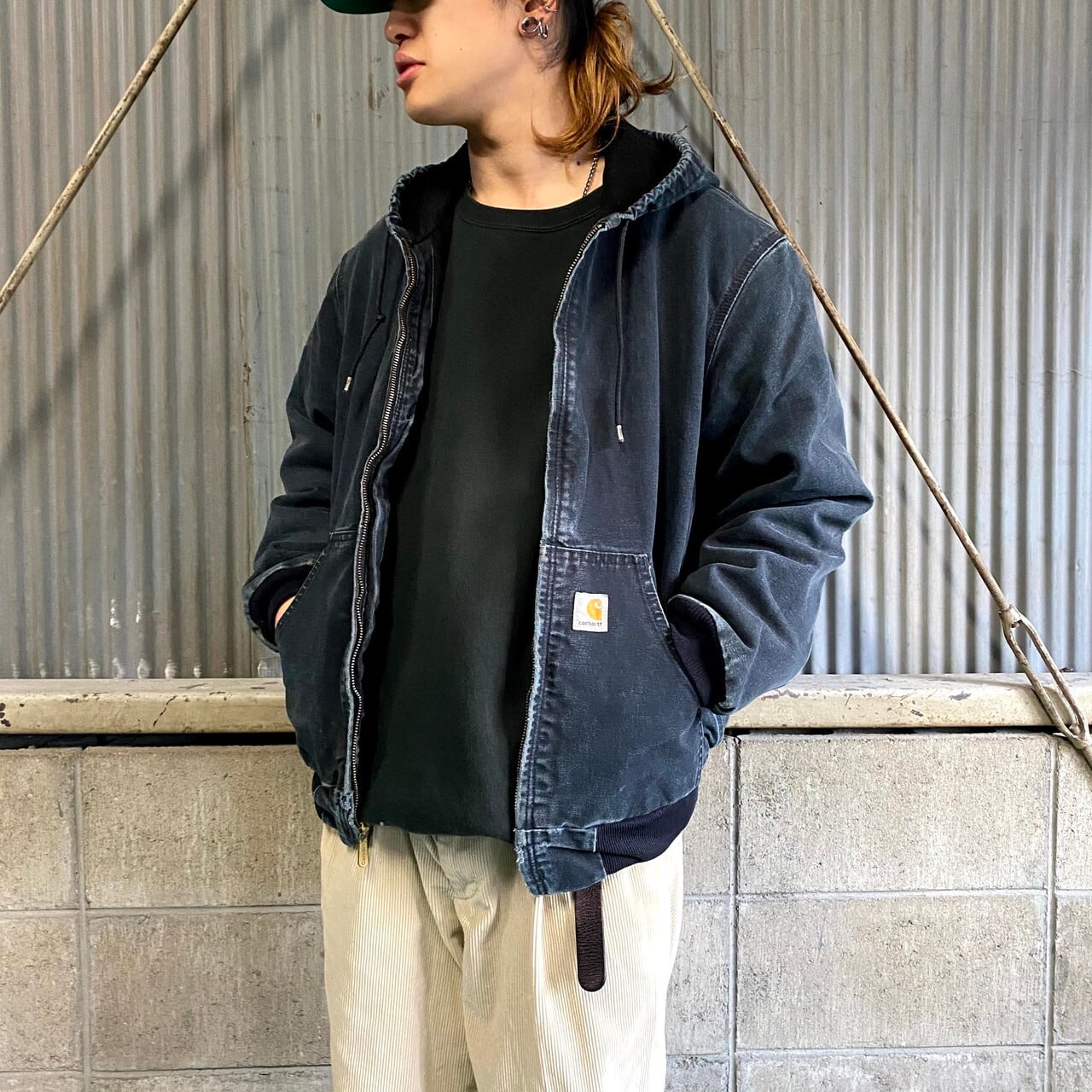 ポイント90s carhartt カーハート アクティブジャケット ダック地 雰囲気系