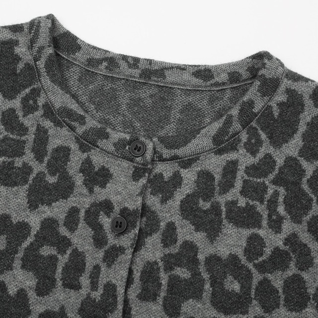 Leopard fitted cardigan A00256