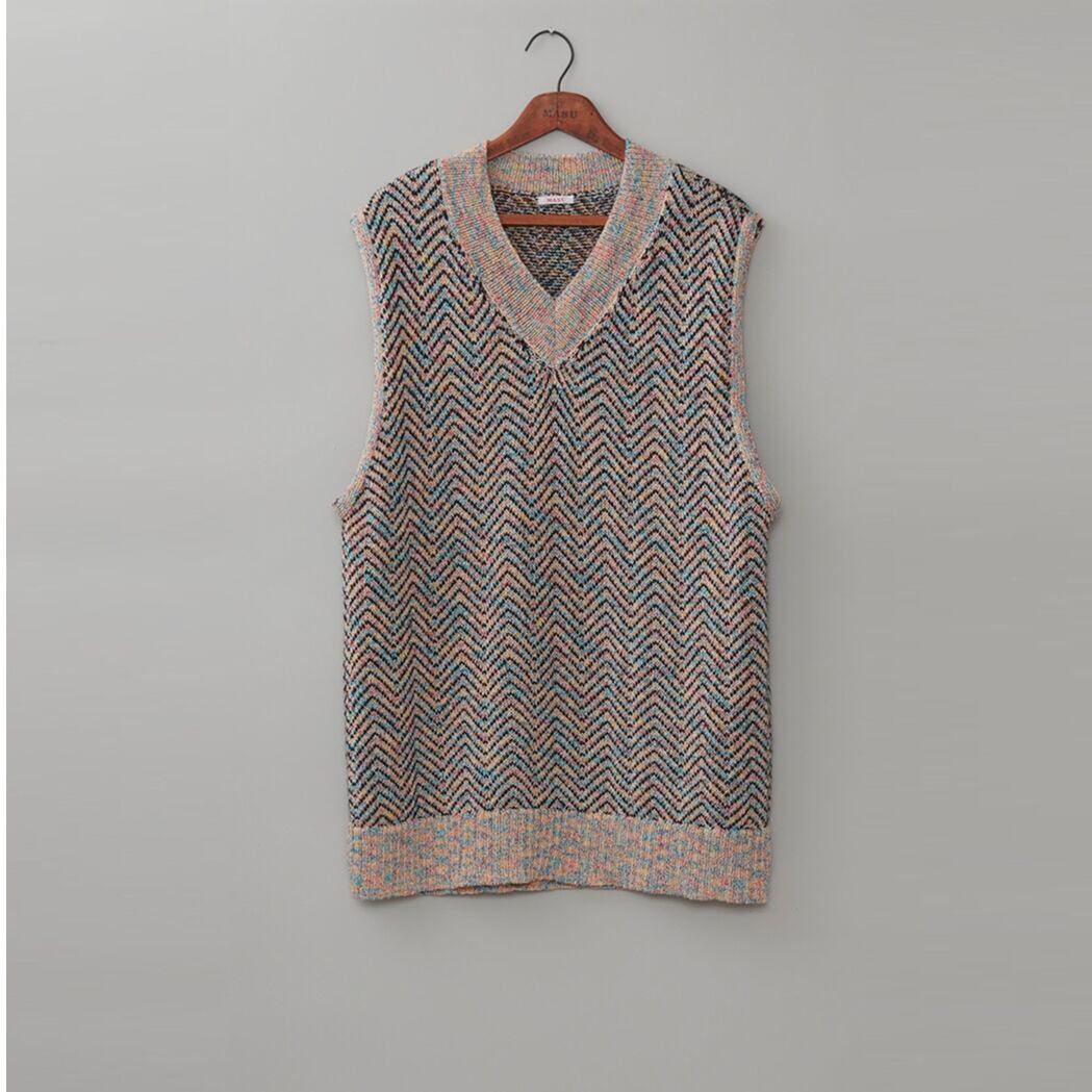 MASU CANDY LONG KNIT VEST (CANDY WHITE) MCFW-KN0321 | IAAAM ONLINE