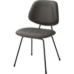 チェア PC-78 椅子 チェアー ダイニング リビング いす ブラック グレー パープル スチール クロスレザー アームレス ゆったり ボリューム ショップ カフェ 店舗 インテリア