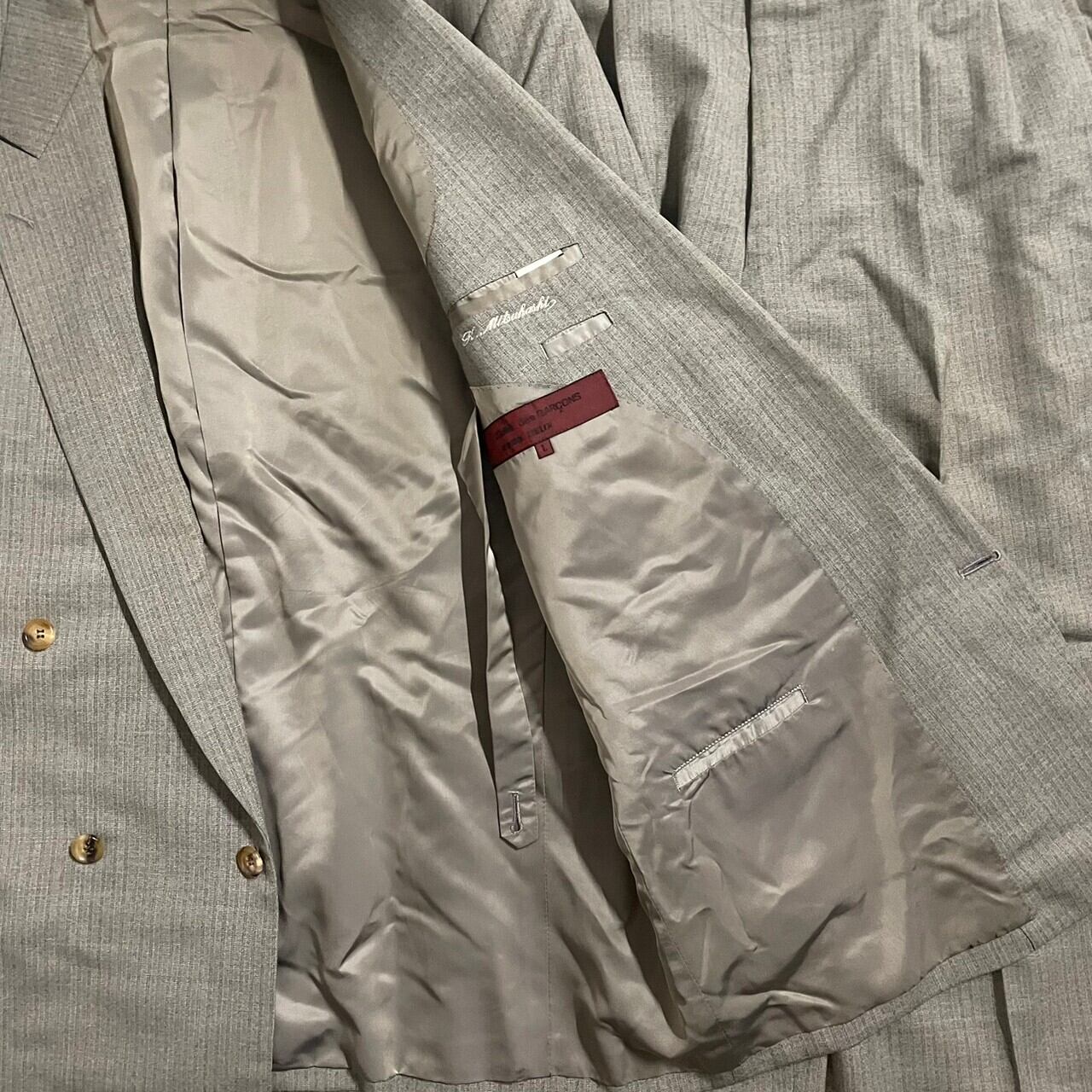 COMME des GARÇONS HOMME DEUX】AD1991 wool double setup suit 