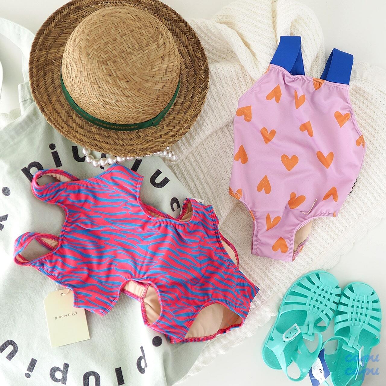 即納» Piupiuchick swimsuit pink & blue | 子供服 capucapu
