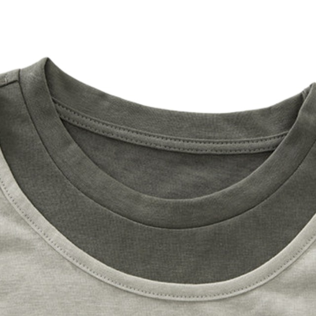 layered design number short-sleeve tee　レイヤードデザインナンバー半袖ティー　J2088