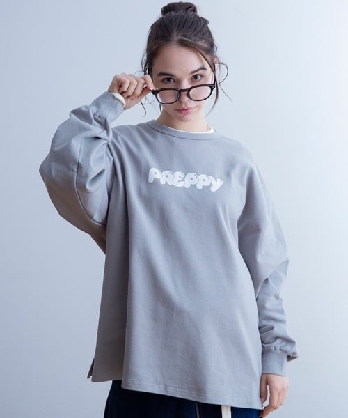 Universal Style Wear】PREPPY l/s t-shirt (gray) dros dro