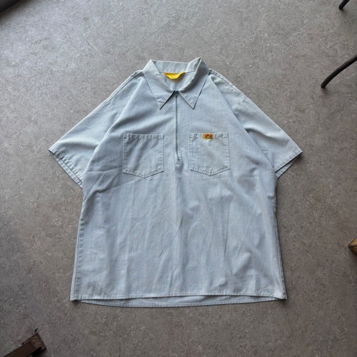 80s Ben Davis S/S half zip pullover work shirt【仙台店】