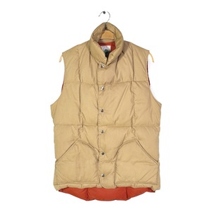 70s シェラデザイン ヴィンテージ ダウンベスト 60/40クロス ベージュ SIERRA DESIGNS 旧タグ サイズS 古着 DD0506