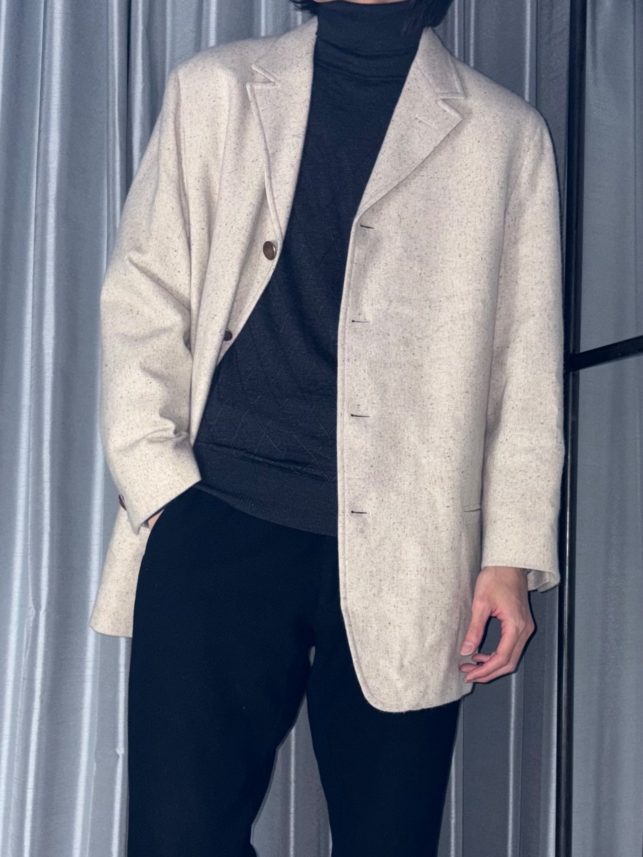 vintage GIANNI VERSACE angora nep tailored jacket