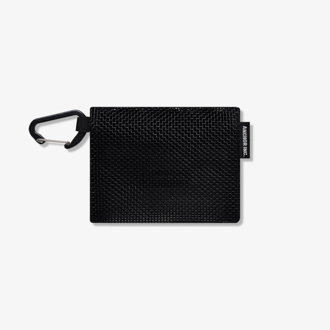 【 ANCHOR INC. 】BOLD LOGO MINI MESH POUCH WITH CARABINER