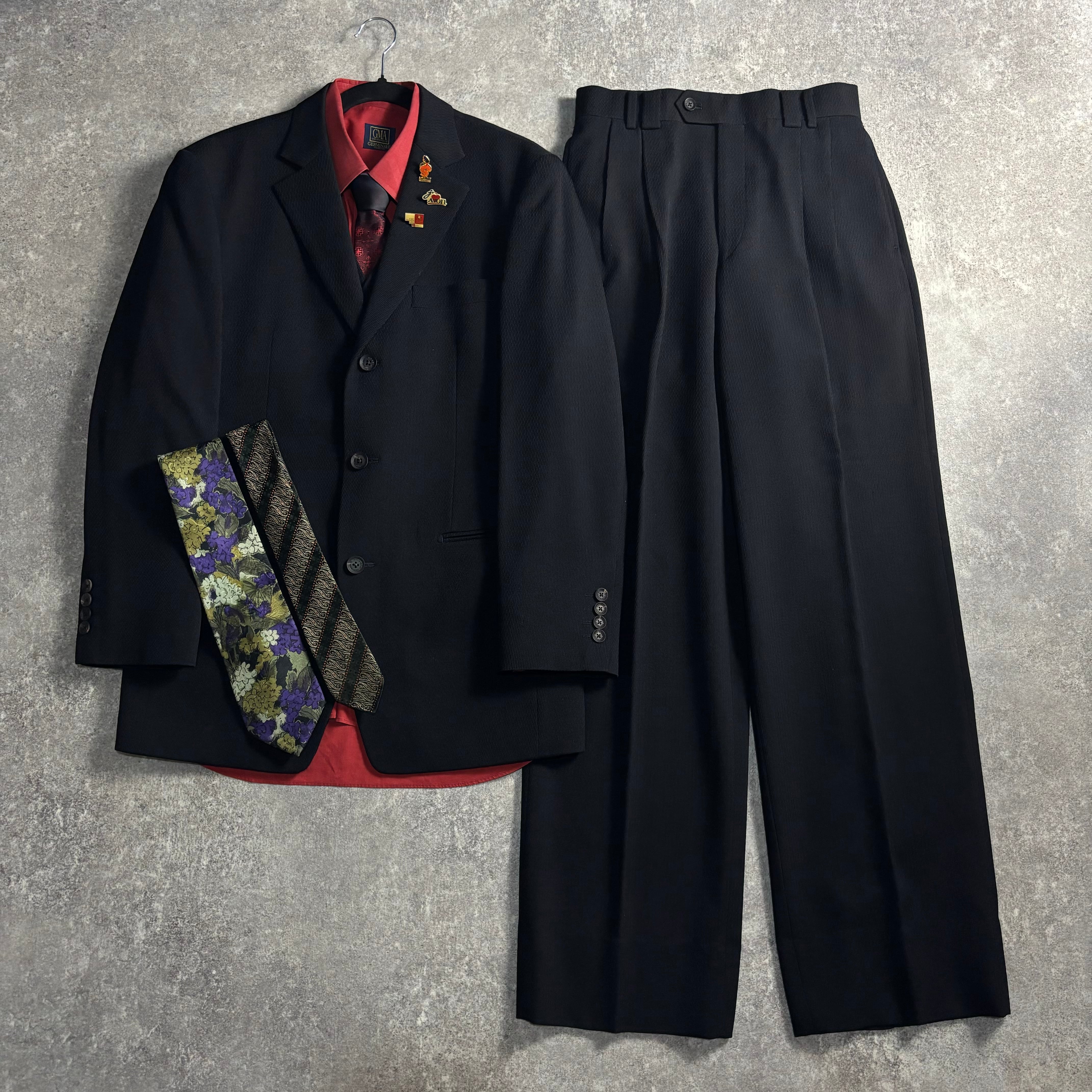 LOST特注【vintage】セットアップ ダブルスーツ スモーキーカーキ LOST特注【vintage】セットアップ ダブルスーツ スモーキーカーキ