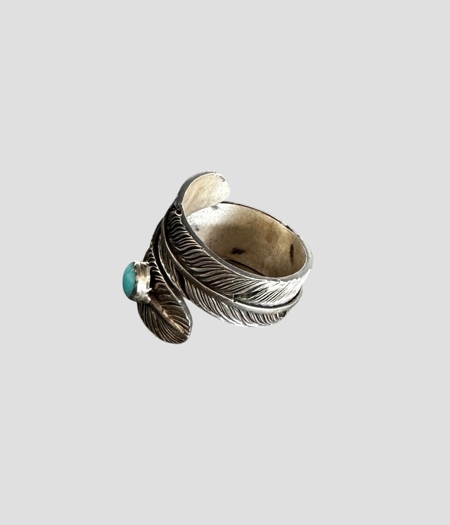 -Indian Jewelry- Turquoise Feather Ring