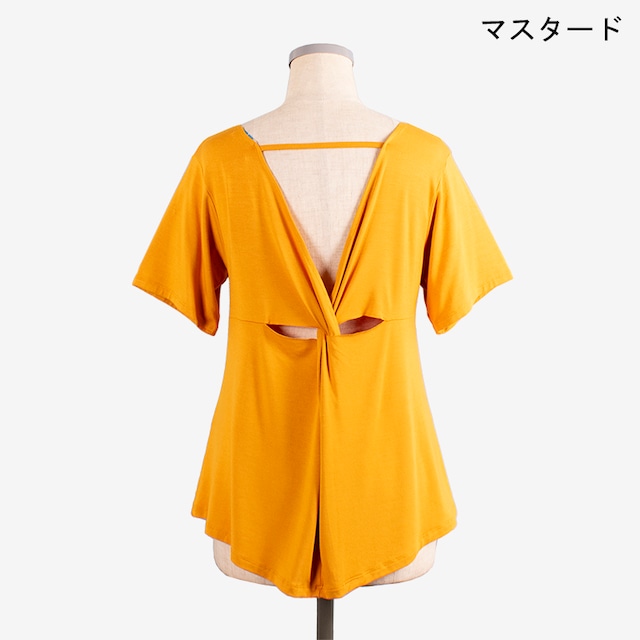 ツイステッドVバック半袖トップ　Twisted V-back Shortsleeve Top