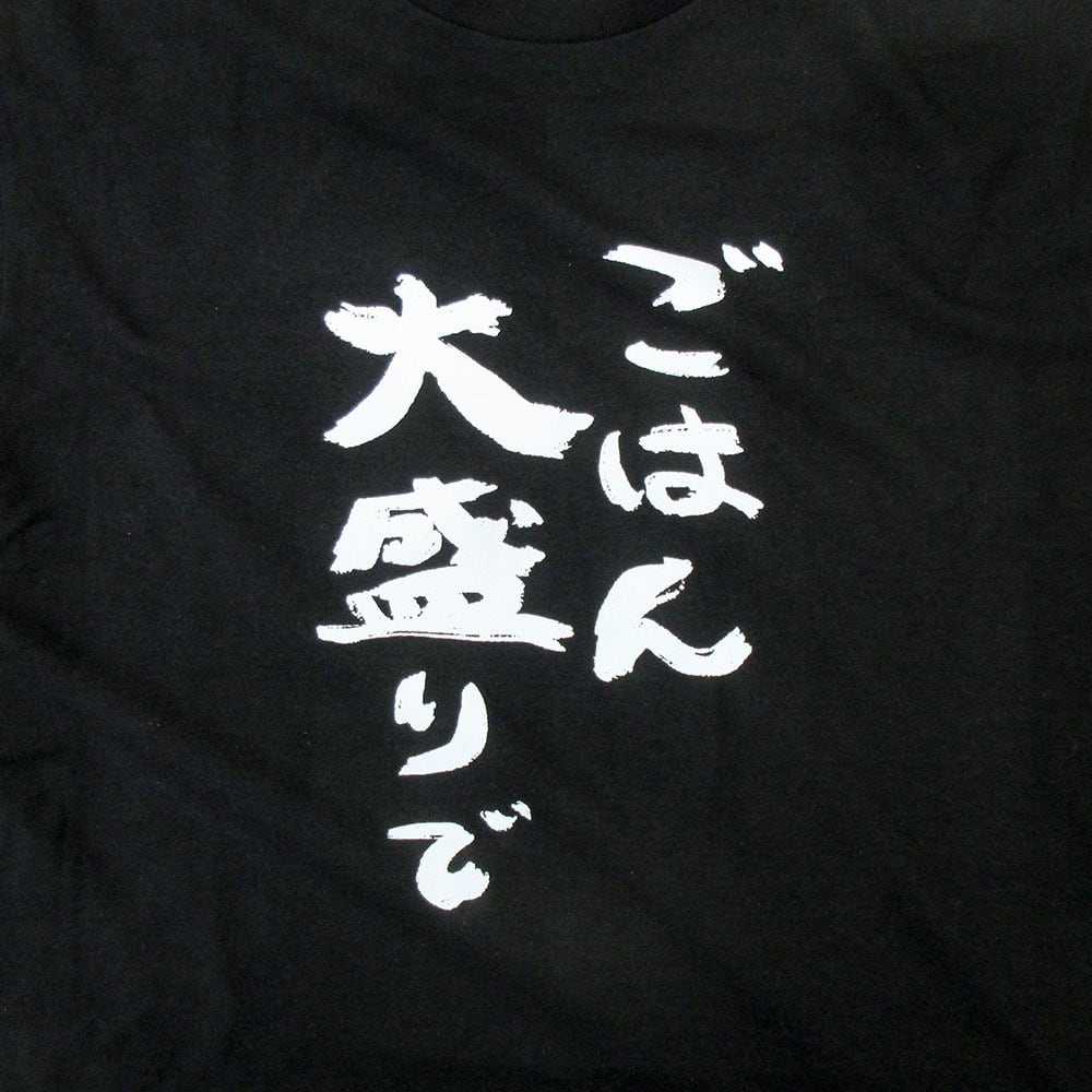 漢字　和柄 ごはん大盛りで Tシャツ ka500-36 米好き おもしろ tシャツ