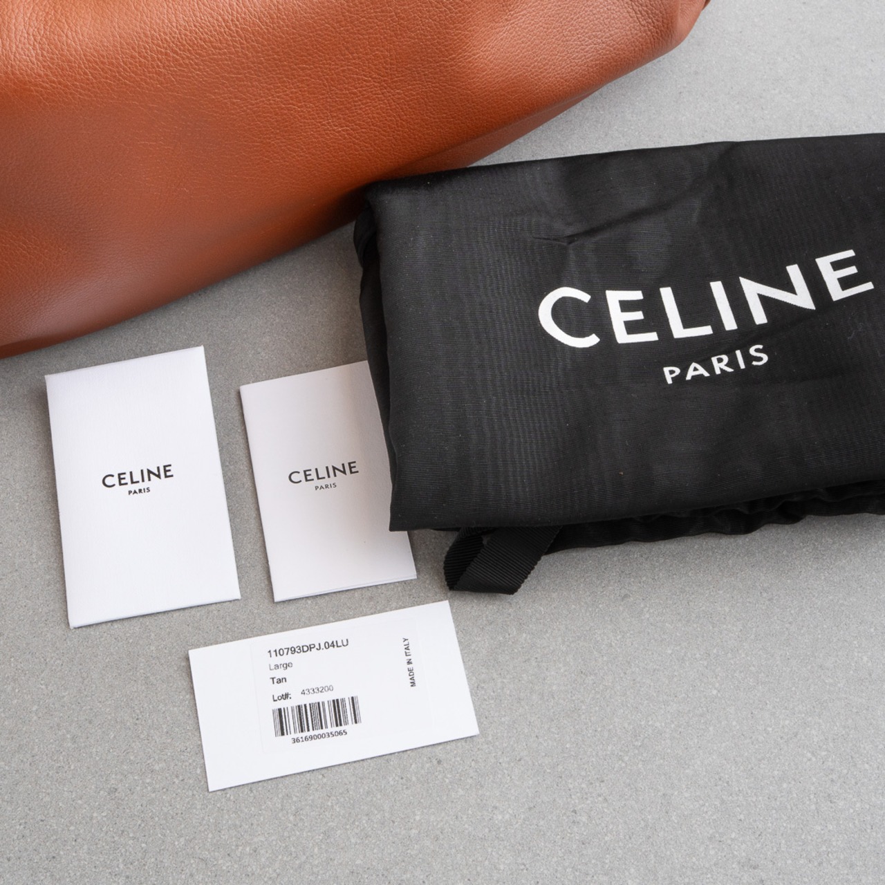 セリーヌ ラージ ロミー ショルダーバッグ ブラウン レザー