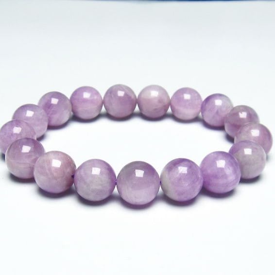 クンツァイト ブレスレット 12mm ミルキークンツァイト 一点物 メール便送料無料 [M便 1/10] 111-19667