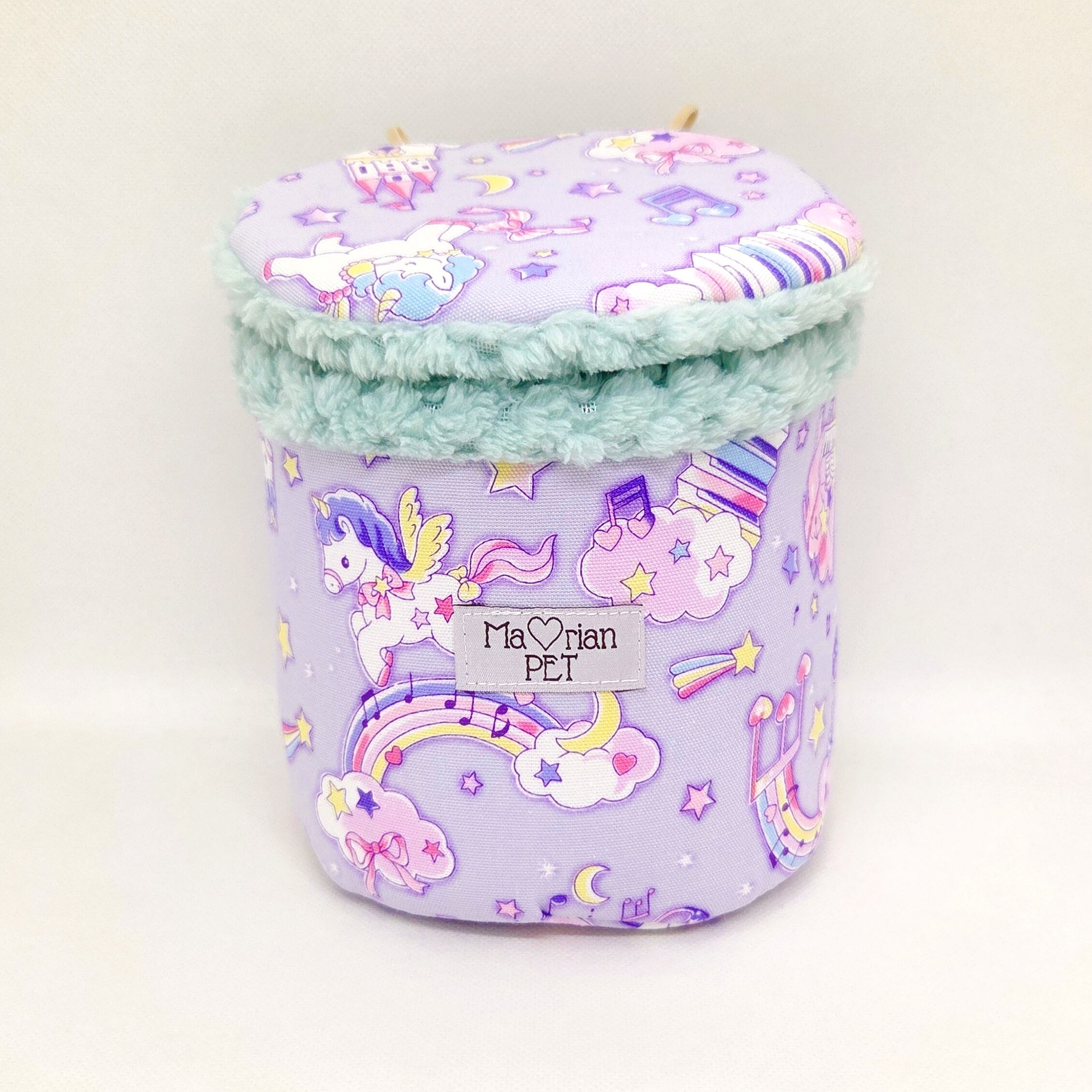 ドラム型ポーチ♡Sサイズ ユニコーンミュージカル(ラベンダー) オールシーズン モモンガポーチ 1モモサイズ