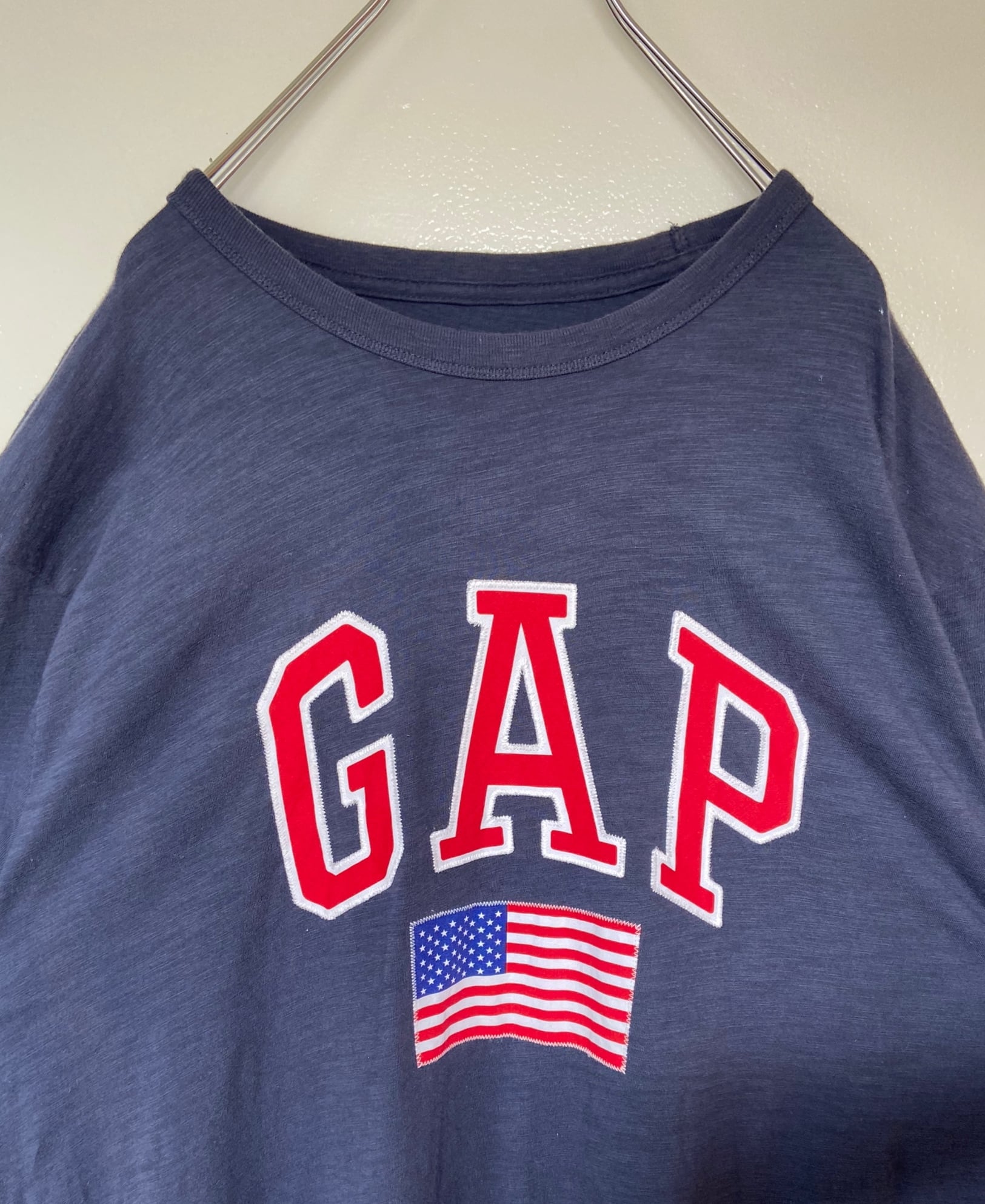 90s 古着 GAP/ギャップ オーバーサイズ USAロゴ付プリントTシャツ
