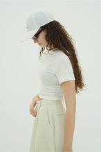 CLANE SHIRRED HEM COMPACT TOPS 3色展開