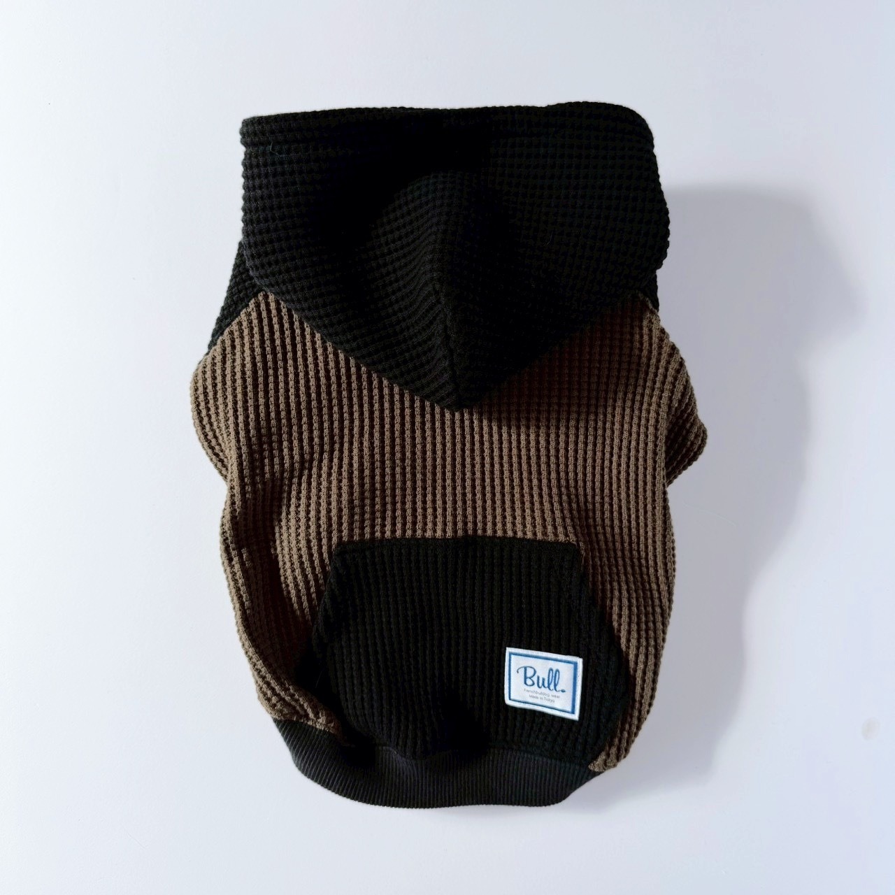 2TONE ワッフルパーカー カーキ×ブラック - 4