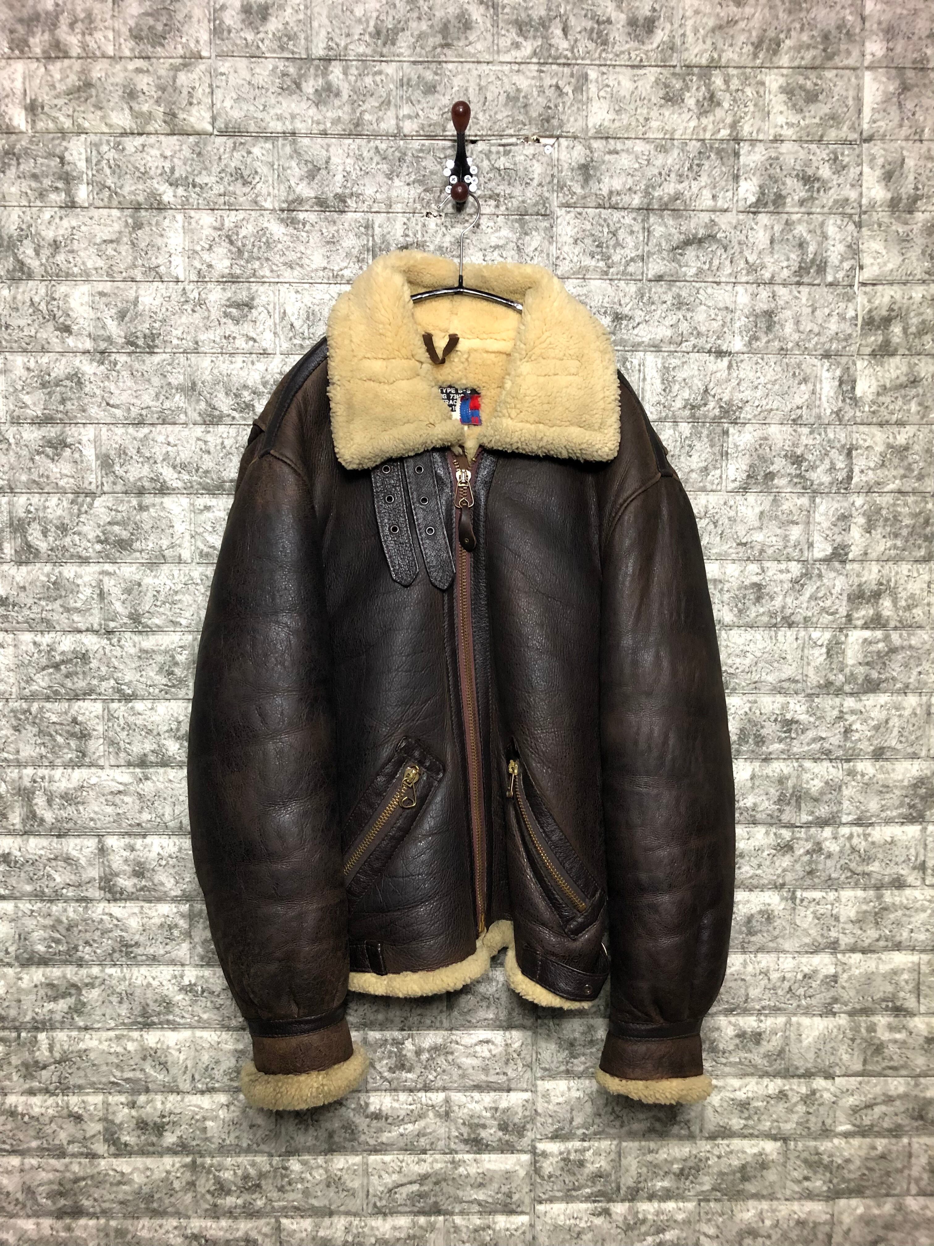 80s Schott ショットB-3 リアルムートンレザージャケット USA製 80s Schott ショットB-3 リアルムートンレザージャケット USA製