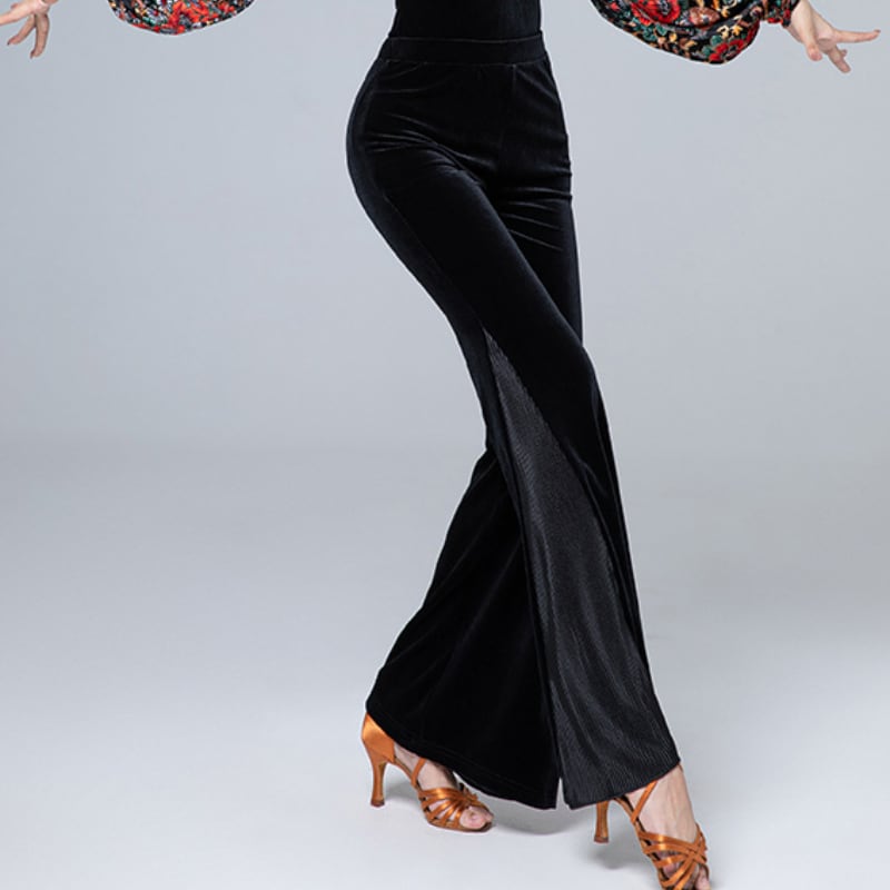 サイドプリーツ ロング フレア パンツ ds1196