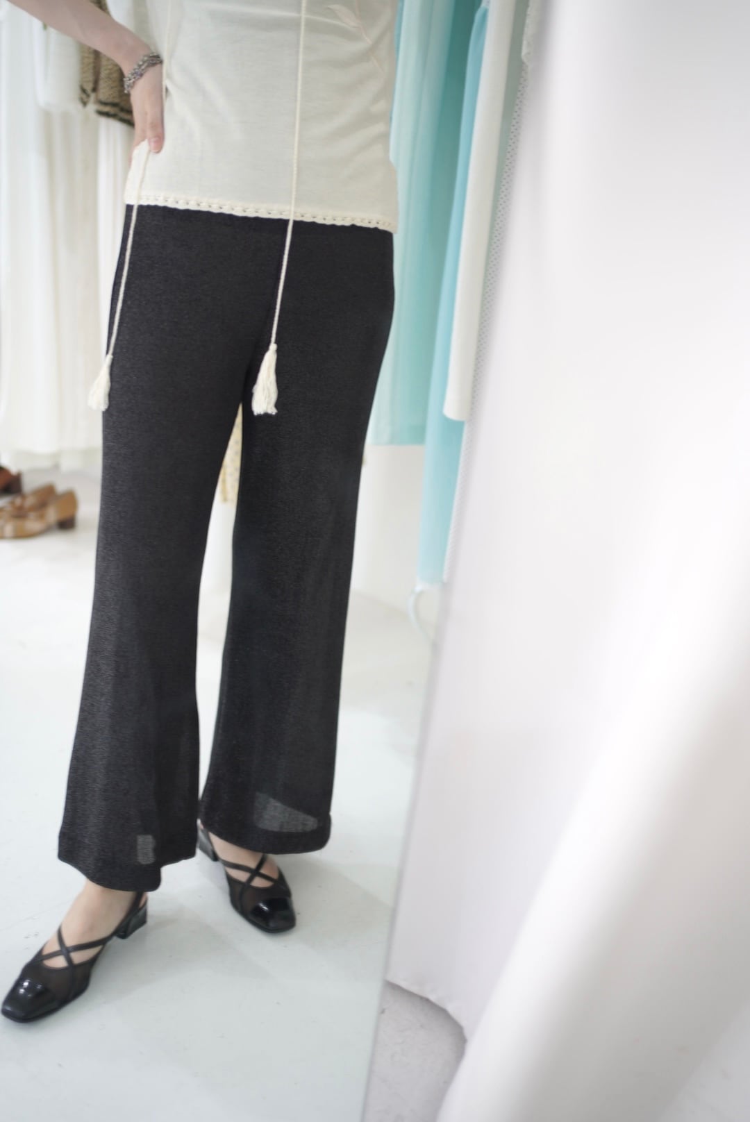 glitter easy flare pants
