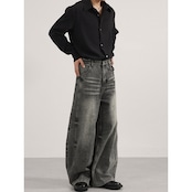 ストリート ウォッシュ加工 デニムパンツ P340