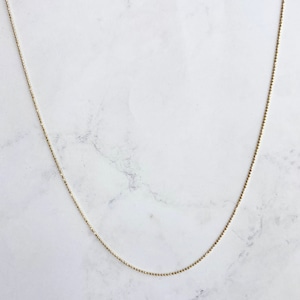 【14K-3-52】18inch 14K real gold chain necklace