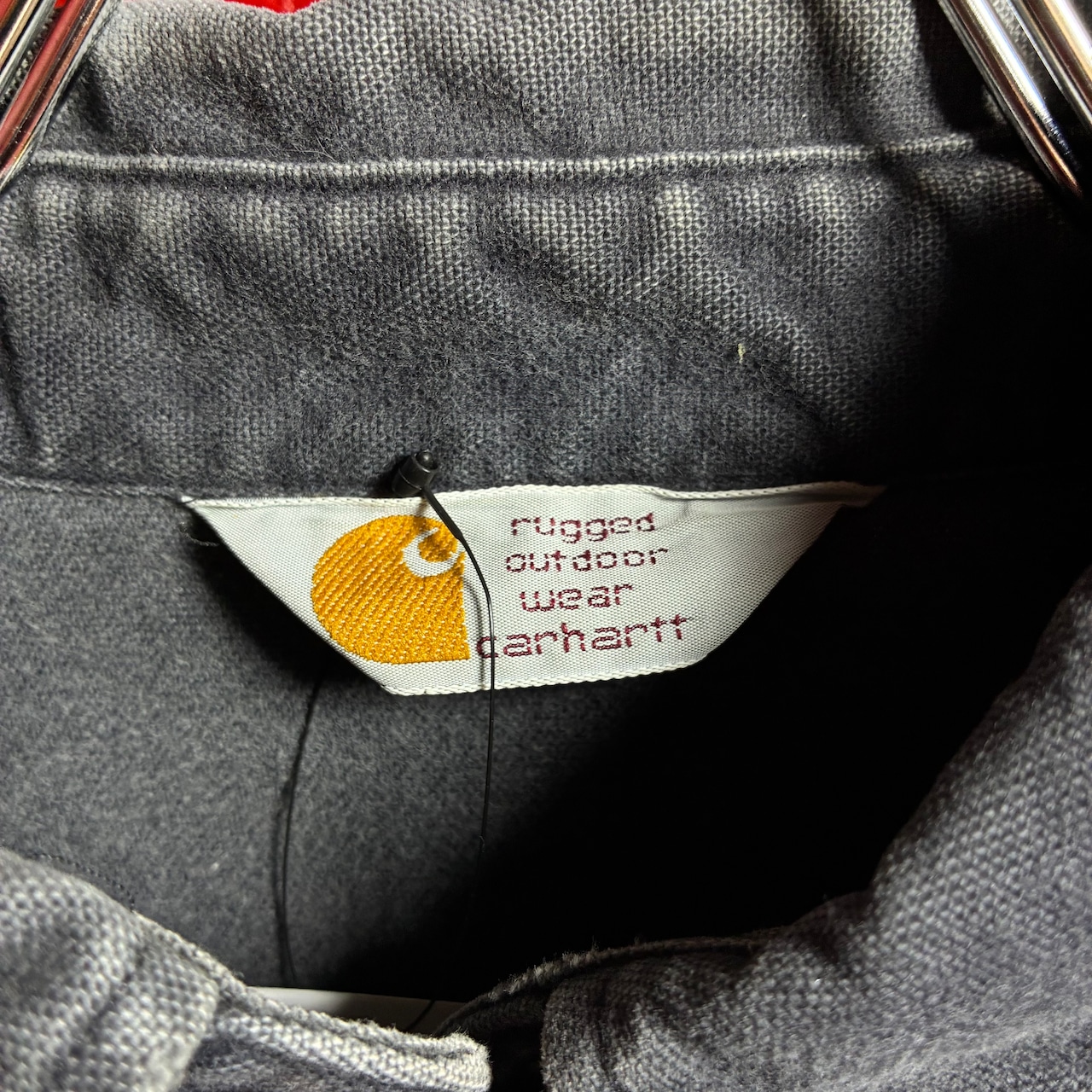 90s Carhartt ダックシャツ 長袖シャツ ワークシャツ フェードブラック カーハート
