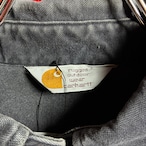 90s Carhartt ダックシャツ 長袖シャツ ワークシャツ フェードブラック カーハート