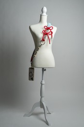 2way thick ribbon strap Red