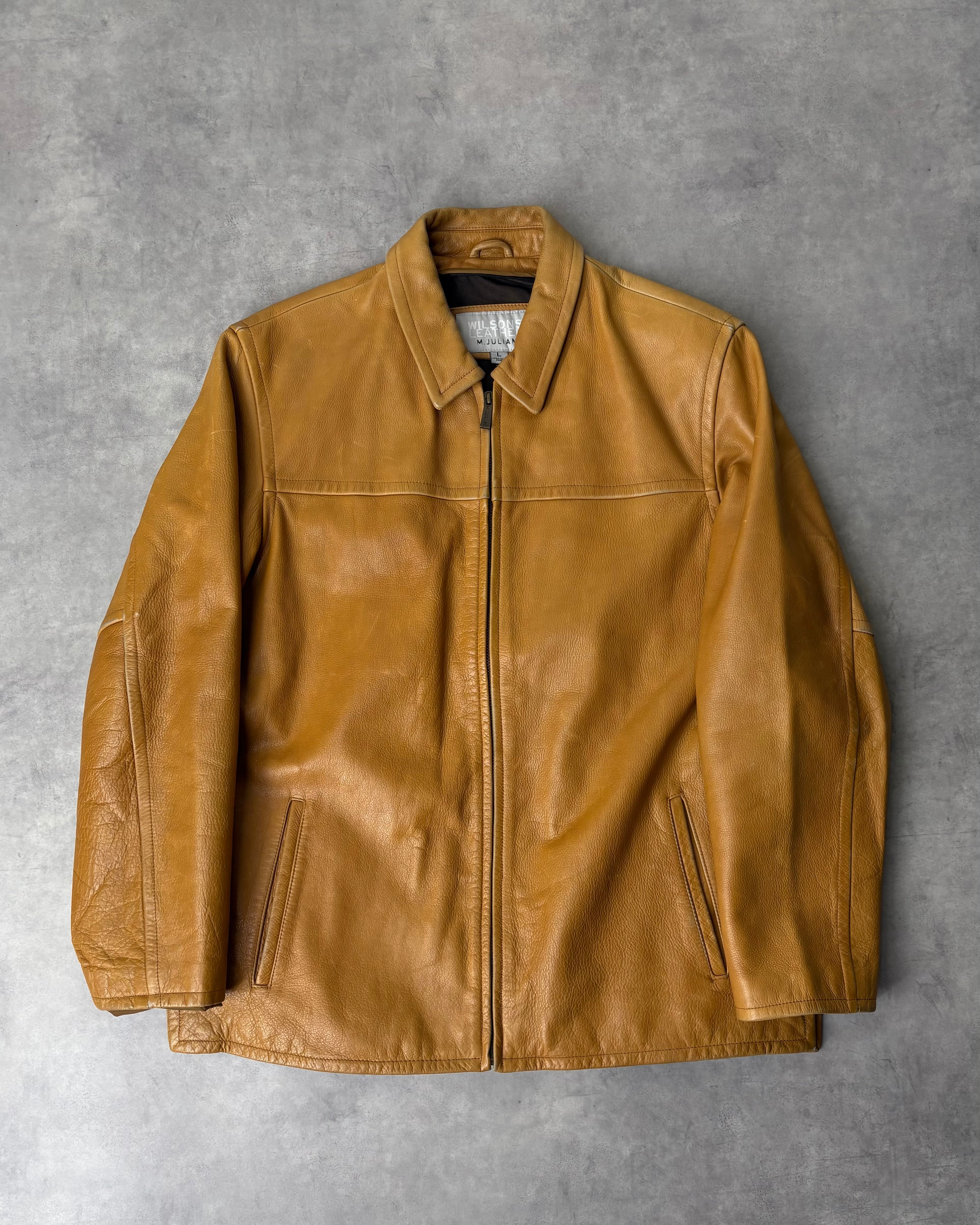 90s~ M.JULIAN(WILSONS LEATHER)Zip-up Cow-Leather Jacket